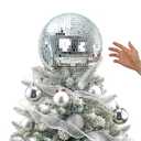 Retisee 15 Inch Christmas Peacock Tree Topper Peacock Christmas Ornaments Artificial Feather Glitter Blue Ornament for Xmas Tree Decor Indoor Outdoor Home