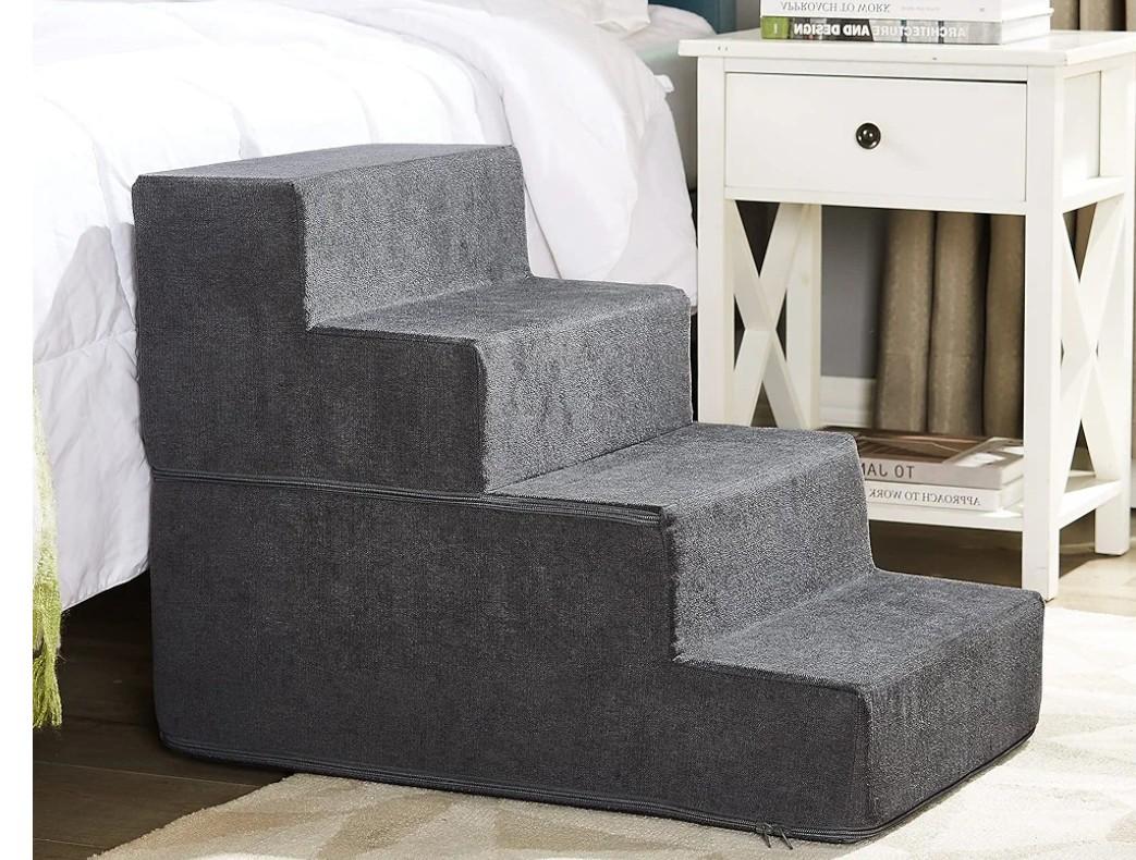 Ulax Furniture Foam Pet Steps Stairs Removable Step for Cats/Dogs Non-Slip Pet Stairs (4-Step