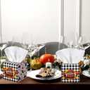 12 Pack Fall Football Facial Tissues Cube Boxes 600 Sheets 3 Ply Autumn Small Maple Leaf Square Face Tissues Bulk for Thanksgiving Day Car Bedroom Party Supplies