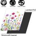 FYSUIMU Wildflower Dishwasher Magnet Cover Colorful Floral Fridge Microwave Magnetic Decal Cover for Kitchen Office Home Party Decor ( 23 x 26 inch)
