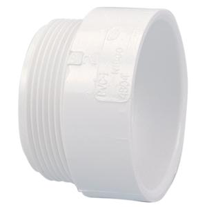 NIBCO C4804 2 HXMIPT MALE ADAPTER PVC, White, 2" (C48042), 1 Count (Pack of 1)