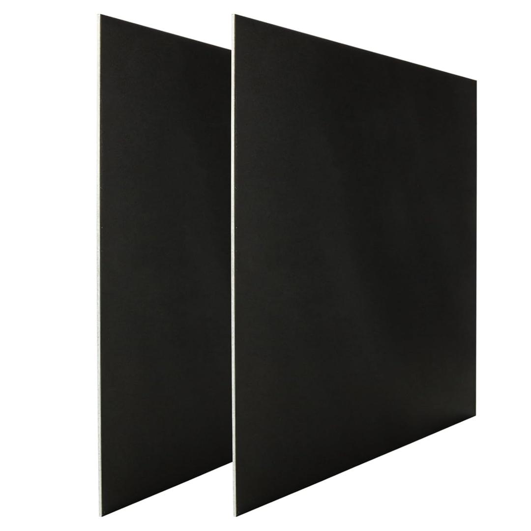 2PCS 12 x 12 x 1/8(0.12) Inch Anodized Aluminum Sheet, Black Aluminum Engraving Blanks, 3MM Thin Metal Plates for Laser Engraving, Crafting, DIY, House Decoration