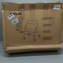 Rolling Shower Chair, Lockable Wheels, Adjustable Height, 400 lb, Aluminum