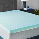 Amazon Basics Cooling Gel-Infused Memory Foam Mattress Topper, CertiPUR-US Certified, 3 inches, Queen, Blue