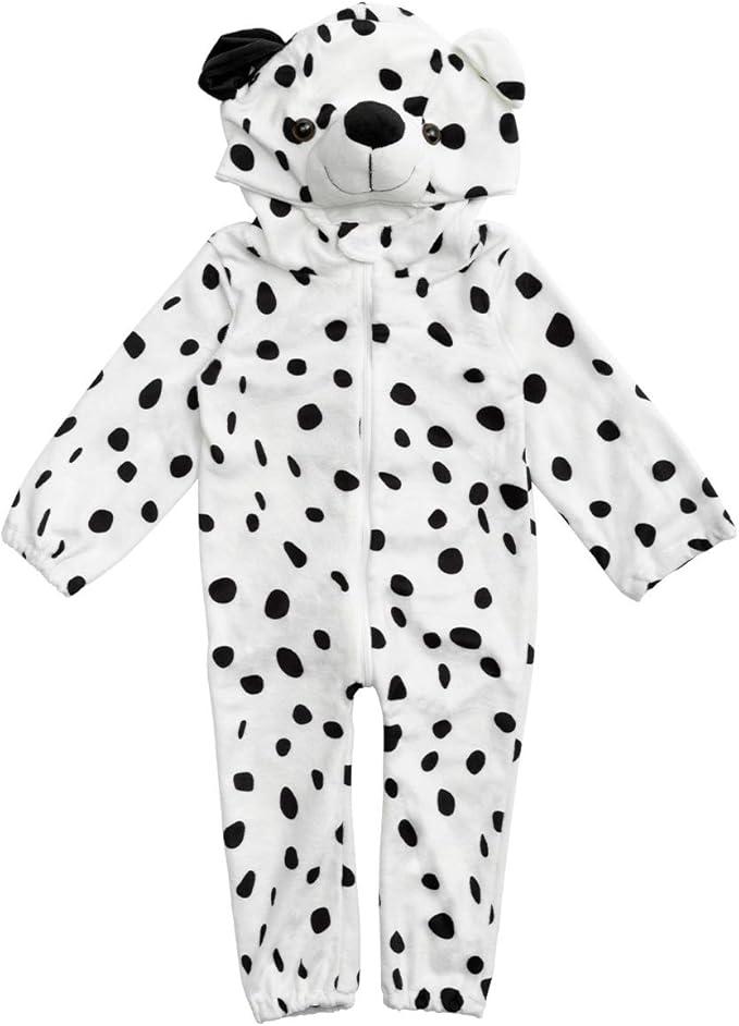 HollyHOME Baby Romper Dalmatians Puppy Cosplay Costume - Cuddly Dog Toddler One-Piece Jumpsuit Animal Clothing, 6-12months