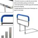 Bedside Assistant Stainless Steel Bedside handrail for The Stable and Foldable Adjustable Senior Bed Safety Rail and Bedside Standing Assist Grab Bar
