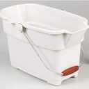 Rubbermaid Roughneck Square Bucket, 14-Quart, Bisque, Comfortable/Durable Pour Handle, Sturdy Pail Bucket for Household Cleaning/Mopping