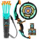 JOYIN Kids Bow and Arrow Set, LED Light Up Archery Toy Set with 7 Suction Cup Arrows, Target & Arrow Case, Indoor and Outdoor Hunting Play Gift Toys for Kids, Boys & Girls Ages 6-12