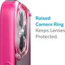 Speck MagSafe Case for iPhone 13 Pro - Drop & Camera Protection, Clear Phone Case, Wireless Charging Compatible - Pink Tint/Neon Berry