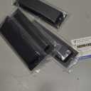 Ravinte 4 Pack Black Sliding Closet Door Handles Black Flush Pulls 5.9in Length Recessed Finger Pulls for Sliding Barn Door Sqaure Cabinet Pulls Stainless Steel