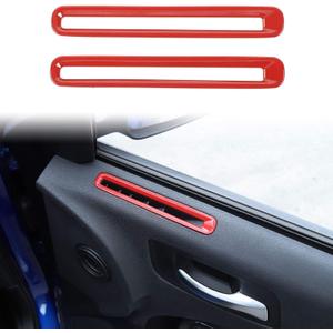 Voodonala Door Air Conditioner Vent Door Vent Ventilation Outlet Garnish Trim for 2011-2025+ Dodge Charger Interior Accessories, ABS Red 2pcs