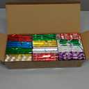 JOYIN 36PCS Christmas Fancy Foil Holder Boxes with Ribbon, 4.5" x 3.25" x 0.4" Money Cash Envelopes Card Box for Gift Giving, Xmas Party Birthday Present Wrapping Decor, 12 Designs, 6 Colors (Green, Purple, Red, Gold, Silver, Blue)