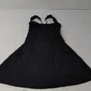 Women's Square Neck Tennis Dress Sleeveless Built in Shorts Golf Athletic Dress with Pockets XL