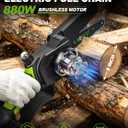 4-in-1 Pole Saw & Electric Pruning Shears, 8 Inch Pole Saws for Tree Trimming, Cordless Pruning Shears with 15ft Max Extension Pole, 2 * 4.0Ah Battery Powered Pole Saw Pole Pruner for Garden