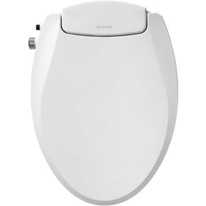 Brondell Bidet Toilet Seat Non-Electric Swash Ecoseat, Fits Elongated Toilets, White - Dual Nozzle System, Ambient Water Temperature - Bidet with Easy Installation