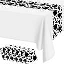 6 Pcs Cow Print Table Runner, 14 x 108 in Black and White Cow Table Runner Farm Western Tablecloth for Birthday Western Barnyard Home Kitchen Decorations