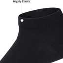 Women's Cotton Ankle Socks - 6 Pack Performance Comfort No Show Socks - Breathable Thin Athletic Socks (Black)