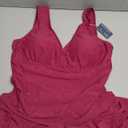 MiYang Women's Plus-Size Shaping One Piece Swim Dresses Swimsuit Fuchsia X-Large (US 16-18)