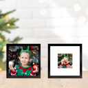 12x12 Picture Frame Set of 9, Display Pictures 8x8 with Mat or 12x12 without Mat, Multi Collage Gallery Square Photo Frames for Wall or Tabletop, Black
