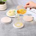 Marble Coasters Set of 4, Natural Travertine Stone Drink Coasters Round Modern Stone Cup Mat 4 Inch with Non-Slip Cork Backing Housewarming Gift for Wedding Christmas Anniversary Present