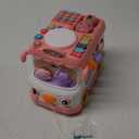 Baby Gift for 1-2 Year Old Girl, 10-in-1 Montessori Toys Bus for Baby 6-12-18 Months+, Educational Musical Sensory Learning Toddler Toys Age 1-2, First Christmas and Birthday Gifts Pink