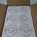 Canomo 6 Packs Seeded Glass Shades, 6" x 4" Clear Bubble Replacement Glass Cylinder with 1.625 Inch Fitter hole Fit for Wall Lamps Chandeliers or Ceiling Lamps