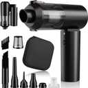 AirifyPro Vac V2 Portable Air Blower/Car Vacuum 90Foldable 3in1 Handheld Vacuums Cleaner Brushless Motor High Power 16000PA Compressed Air Dusters Cordless Vacuum Cleaners for Car Home (Black)