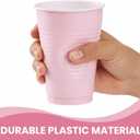 2 x Pink Solid Color Plastic Party Cup (12 Oz.) 20 Count - Premium Quality and Durable, Perfect for Any Celebration