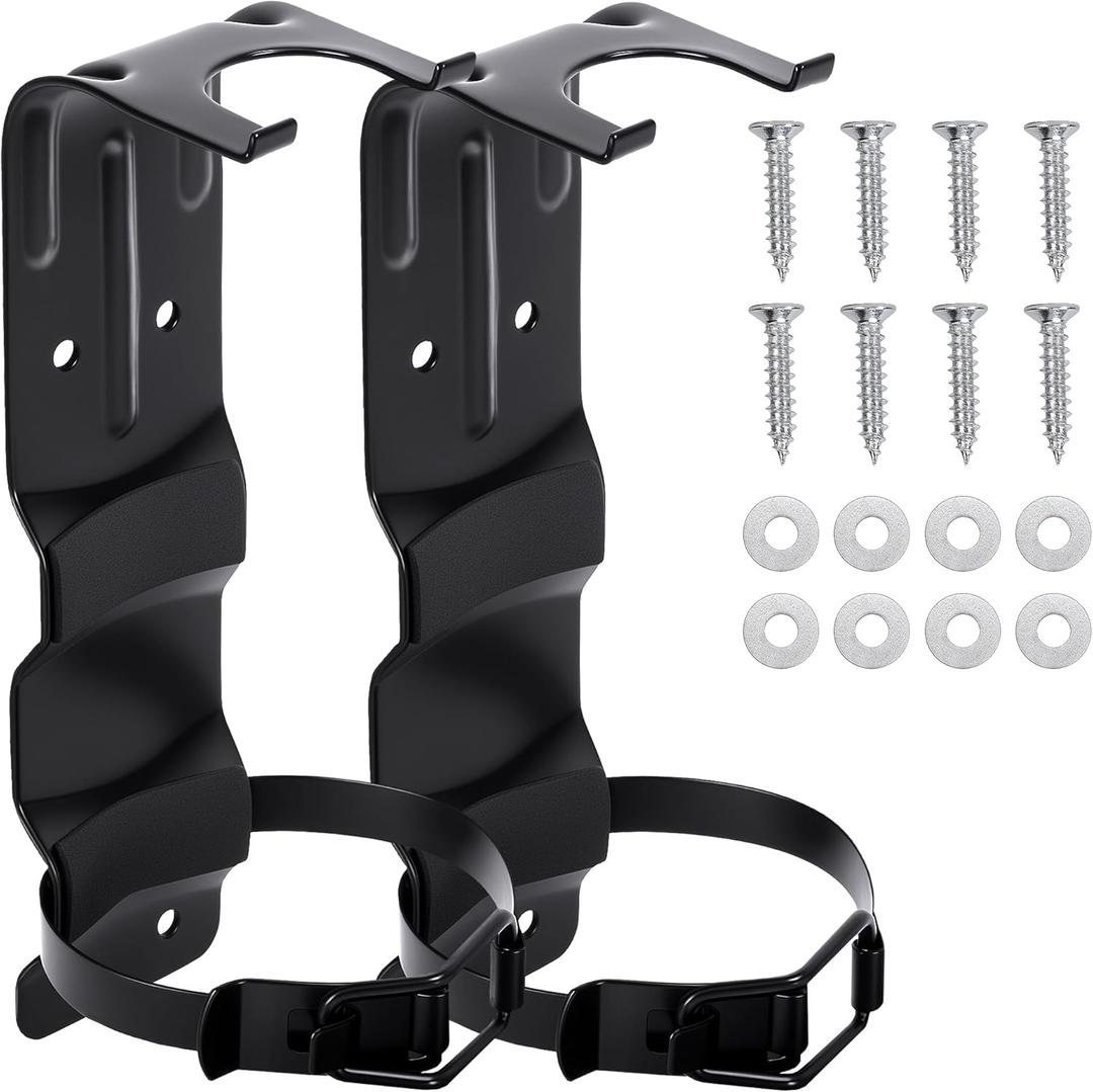 2 Pack Fire Extinguisher Brackets, 2.5 LB Fire Extinguisher Wall Mount Bracket, Metal Heavy Duty Fire Extinguishers Holder for Home, Car, RV, Truck, Mini Fire Extinguishers (Non-Universal)