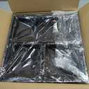 Elevon Plastic Wicker Basket Set of 4, Handmade Storage Basket for Organizing with Handles, Storage Bins for Home Kitchen Countertop, Shelf Organizer, Waterproof, Coffee