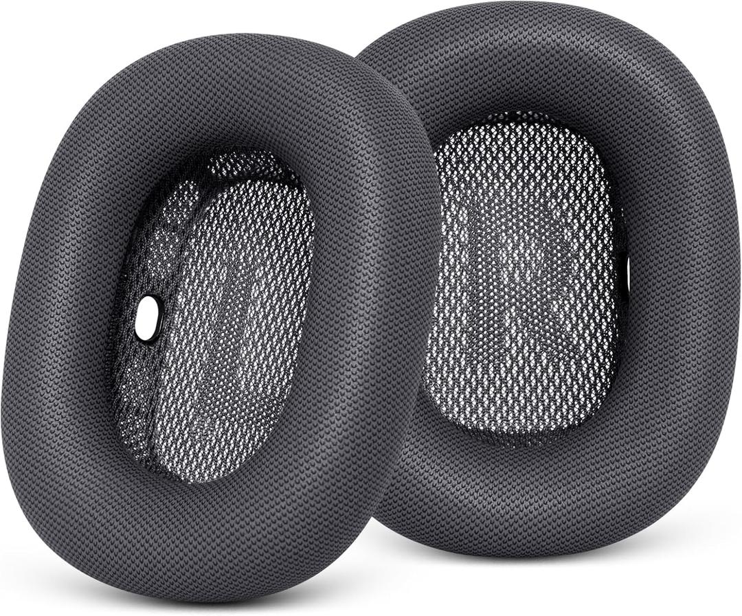 GEVO Upgraded Ear Cushions Replacement Earpads for Apple AirPods Max Headphones, Protein Leather Ear Pads Ear Covers Cups with Memory Foam and Magnet for AirPods Max (Silver)