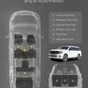 3W Floor Mats & Cargo Liner & Seat Back Mats for 2025 2026 Ford Expedition Max 7 Seats with 2nd Row Bucket Seats, All Weather TPE Full Set Floor Mats for Ford Expedition (Only Max)