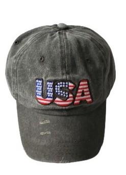 USA Cotton Washed Gray Hat
