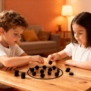 Magnet Game with String, 2025 New Magnetic Chess Game with 20 Stones & Rope Puzzle Strategy Multiplayer Magnet Board Games, Strategy Puzzle Cluster for Kids & Adults,Family Party,Gift for All Ages