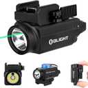 OLIGHT Baldr S 800 Lumens Compact Rail Mount Weaponlight with Green Beam and White LED Combo, Magnetic USB Rechargeable Tactical Flashlight with 1913 or GL Rail, Battery Included (Black)
