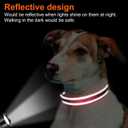 Joytale Reflective Dog Collar, Soft Neoprene Padded, Metal D-Ring, Nylon Pet Collar Adjustable for Small Dogs, Red, S