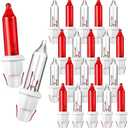 8 x Mudder 80 Count Christmas Replacement Mini Light Bulbs with Base Christmas Tree Incandescent Wire String Lights Replacement Bulbs for Xmas Indoor Outdoor Decor(Red and Warm White,2.5Vx0.17A)