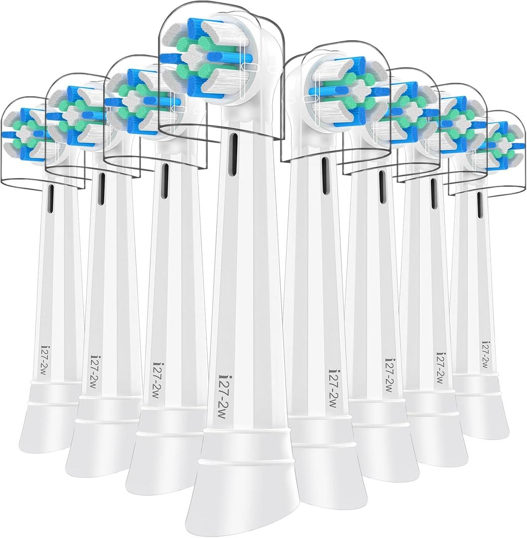 8PCS iO Replacement Heads Compatible with Oral B iO 3 4 5 6 7 8 9 10 Series Electric Toothbrush,IO Toothbrush Heads Compatible with Oral B iO,Medium-Hard bristles Care for Your Teeth,White