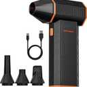 WOLFBOX MegaFlow 50 Compressed Air Duster-110000RPM Super Power Electric Air Duster, 3-Gear Adjustable Mini Blower with Fast Charging, Dust Blower for Computer, Keyboard, House, Outdoor and Car