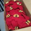 2 Pack 18" Lighted Large Artificial Poinsettias for Outdoors LED Poinsettia Flowers Artificial Faux Poinsettia Plants Poinsettia Christmas Decorations for Office Home Kitchen Decor (Red)