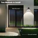 2 x Flacchi Solar Lights Outdoor Waterproof - 2 Lighting Modes Solar Powered Garden Yard Spot Lights for Outside Landscape (Cool White, 4 Pack)