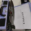 Victrola Journey Bluetooth Portable Suitcase Record Player  with Built-in Speakers, 3 Speed Vinyl Record Player, RCA Out, Headphone Jack (Lavender/Silver)