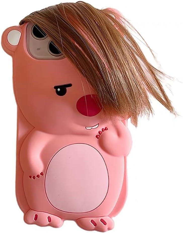 Case Compatible with iPhone 12/12 Pro,Cute 3D Kawaii Funny Ugly Beaver Cartoon Cover with Keychain Soft Silicone Gel Drop Protector Women Girls