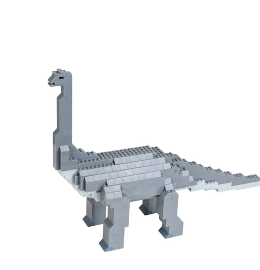 Strictly Briks - Brontosaurus Classic Briks Dinosaur Building Set - 467 Piece Toy - 100% Compatible with All Major Building Brick Brands