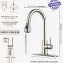 FORIOUS Kitchen Faucets with Pull Down Sprayer, High Arc, Brushed Nickel