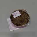 RUWISS Large Messy Bun Hair Piece 100% Human Hair Layered Wavy Curly Hair Buns Hair Piece for Women Thick Updo Hairpiece for Daily Wear Real Hair Ponytail Extension (Brown with Warm Blonde Highlights)