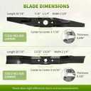 Replacement 72531-VE2-020 (Upper) & 72511-VE1-020 (Lower) Mulching Mower Blade Kit, Compatible with Hon da 21" Cut HRB215 HRB216 HRB217 HRM215 HRR216 HRS216 HRT216 HRZ216 Lawn Mower