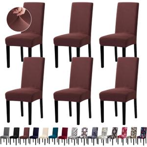 Chair Covers, Stretch Kitchen Dining Room Chair Covers Set of 6, Removable Washable Dining Chair Slipcovers for Home, Hotel, Banque
