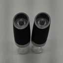 XinXu Gravity Electric Pepper and Salt Grinder Set, Adjustable Coarseness, Battery Powered with LED Light, One Hand Automatic Operation, Black -2 Pack