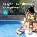 PoolPure Aquaguard SE II 2025 Cordless Robotic Pool Cleaner with 5000mAh Large Battery, 120-Min Operating Time, Adjustable Path Options for Above-Ground Pools and More (White-Grey)